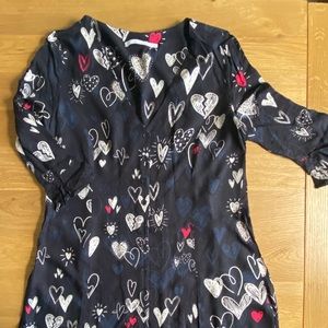 Zara Mini heart print dress size L